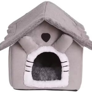 casa cueva acolchada para gatos suave,cálida y plegable